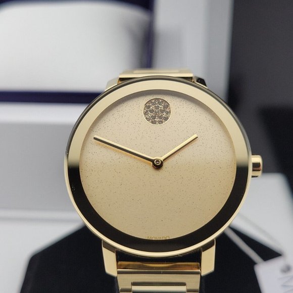 Movado Women's Gold Dial Watch - Picture 4 of 8